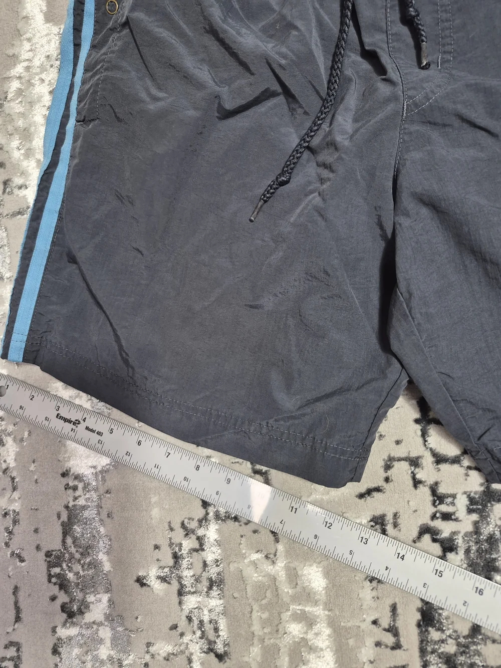 Vintage Adidas swim trunks 90s three side stripes cargo pocket mesh Drawstr.M